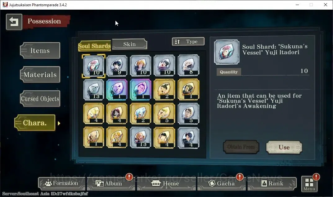 Jujutsu Kaisen: Phantom Parade Accounts SEA |PR 1|9 SSR 2 Limited|Executioner Yuta,Entrust image 11