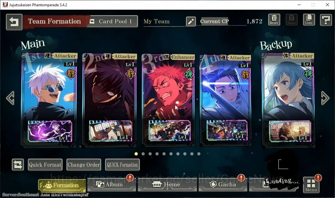 Jujutsu Kaisen: Phantom Parade Accounts SEA |PR 1|9 SSR 2 Limited|Executioner Yuta,Entrust image 6
