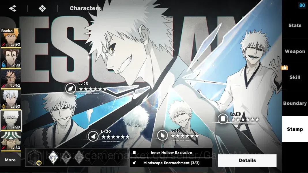 BLEACH: Soul Resonance Accounts NuverseSEA|LV 69|9 SSR [IchigoIH B1,IchigoB B1,Aiz image 19
