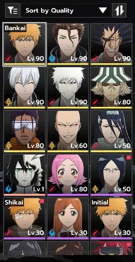 BLEACH: Soul Resonance Accounts NuverseSEA|LV 69|9 SSR [IchigoIH B1,IchigoB B1,Aiz image 2