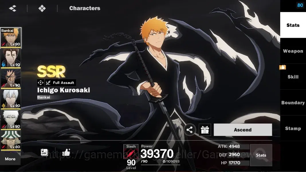 BLEACH: Soul Resonance Accounts NuverseSEA|LV 69|9 SSR [IchigoIH B1,IchigoB B1,Aiz image 3
