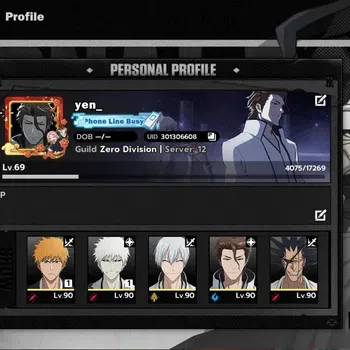 BLEACH: Soul Resonance Accounts NuverseSEA|LV 69|9 SSR [IchigoIH B1,IchigoB B1,Aiz image 1