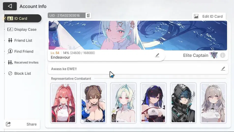 Chaos Zero Nightmare Accounts ASIA|Lv 54|13 SSR[(SerenielM4,Chizuru,Tiphera)+Sig image 2