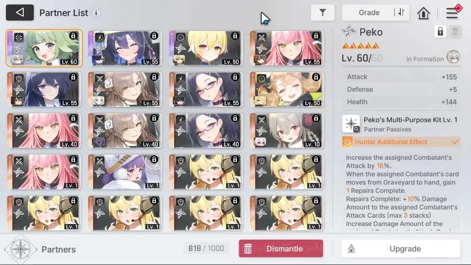 Chaos Zero Nightmare Accounts ASIA|Lv 54|13 SSR[(SerenielM4,Chizuru,Tiphera)+Sig image 6