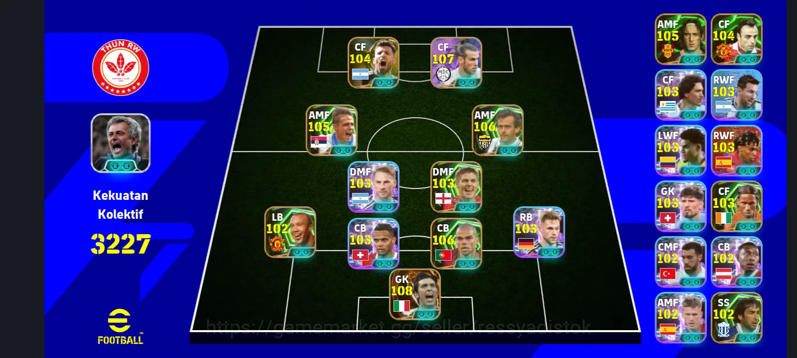 eFootball Accounts Legends & Iconic Players EFOOTBALL 2026 | G BALE COLAB NARUTO,BIGTIME BUFON,PLATINI,DRAGAN STOJKOVIC,S 1