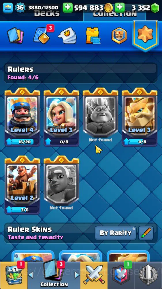 Clash Royale Accounts Midgame Lvl 36|Trophy 7752|KTL 12|Limit Skin|Card 119|1 Hero 8 EVO 6 Champ 21 Legendary 33 Epic,30 11