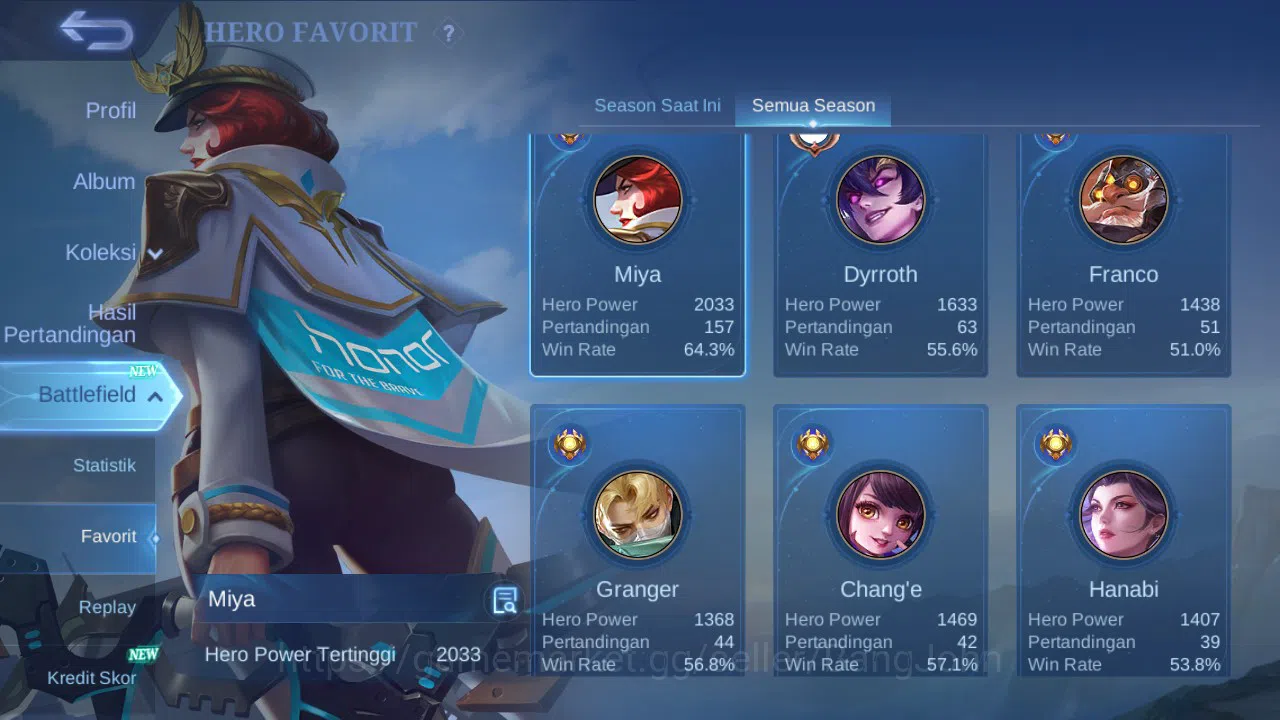 Mobile Legends: Bang Bang Accounts GLOBAL Hero 57 Skin 81 Lightborn Harith | CC Nata  image 12