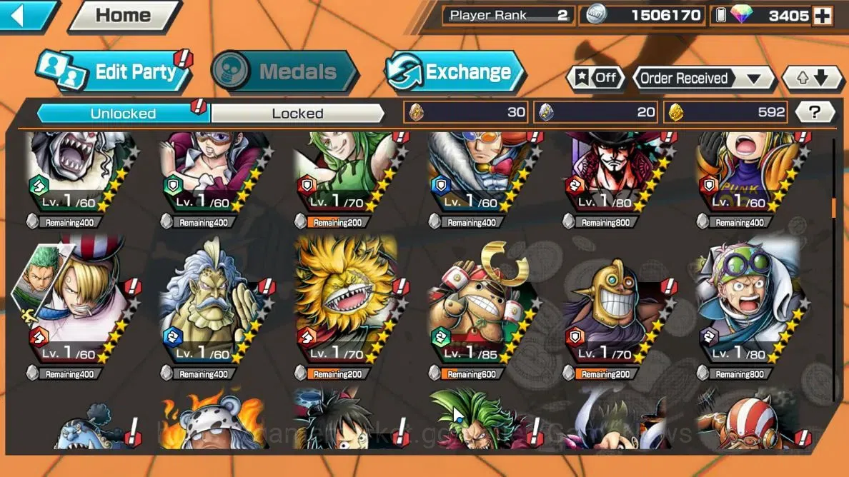 One Piece Bounty Rush Accounts Global| Starter |Ready Gacha 3,4K Rainbow Diamond| image 5
