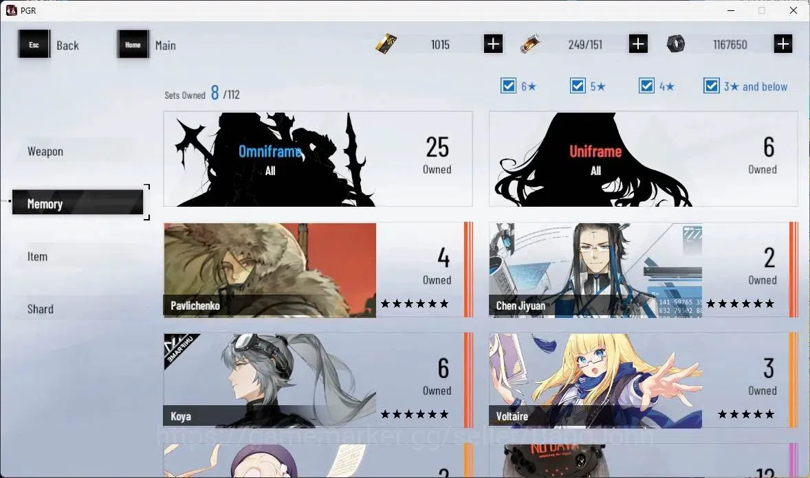 Punishing: Gray Raven Accounts NA | Lv.52 | [S Lucia IV,S Crocotto,S Lucia CW] |1 image 11