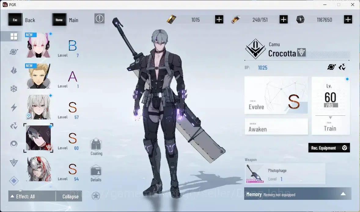 Punishing: Gray Raven Accounts NA | Lv.52 | [S Lucia IV,S Crocotto,S Lucia CW] |1 image 4