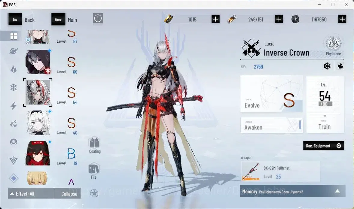 Punishing: Gray Raven Accounts NA | Lv.52 | [S Lucia IV,S Crocotto,S Lucia CW] |1 image 5
