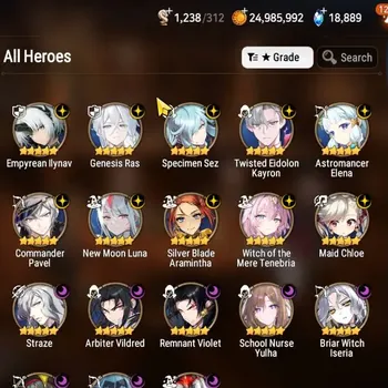 Epic Seven Accounts Limited Hero GLOBAL UnVerif|NewEra|18 ML(SN Yulha,NM Luna,G Ras,AB Vildred,Etc)+Estelle,Setsuka,Etc|936
