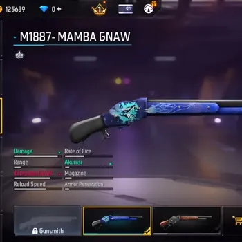 Free Fire Accounts Indonesia | EVO:AK47-Blue Flame D Lv.6,Scar Megalodon A Lv.7,MP40-Predatory C Lv.5|M1887-Mamba
