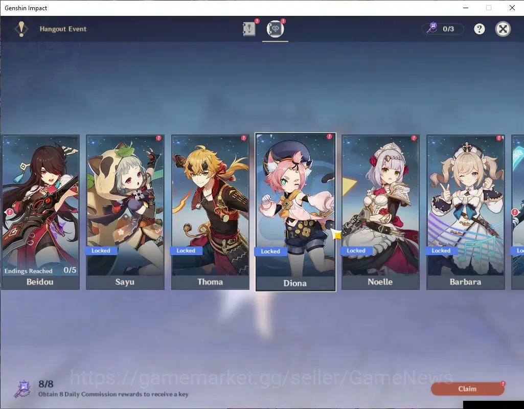Genshin Impact Accounts ASIA |AR 50|PremTeam [Flins,Columbina,Ineffa]|4 Li image 16