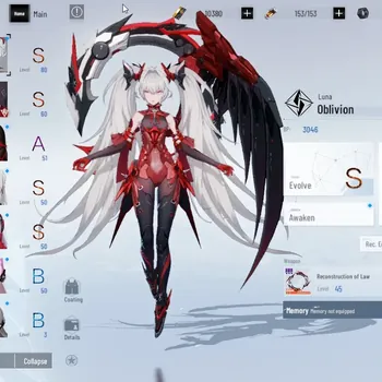 Punishing: Gray Raven Accounts Mid-Game ASIA|Lv 54|3 Coating|(Luna Oblivion,Lilith D)+Sign,S Lucia CW,S Lucia CA,S