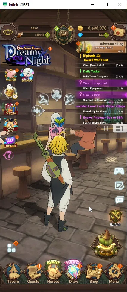The Seven Deadly Sins: Grand Cross Accounts ASIA | 1M CC | Merlin Esca, ODK | Collab 2 FireFor image 1