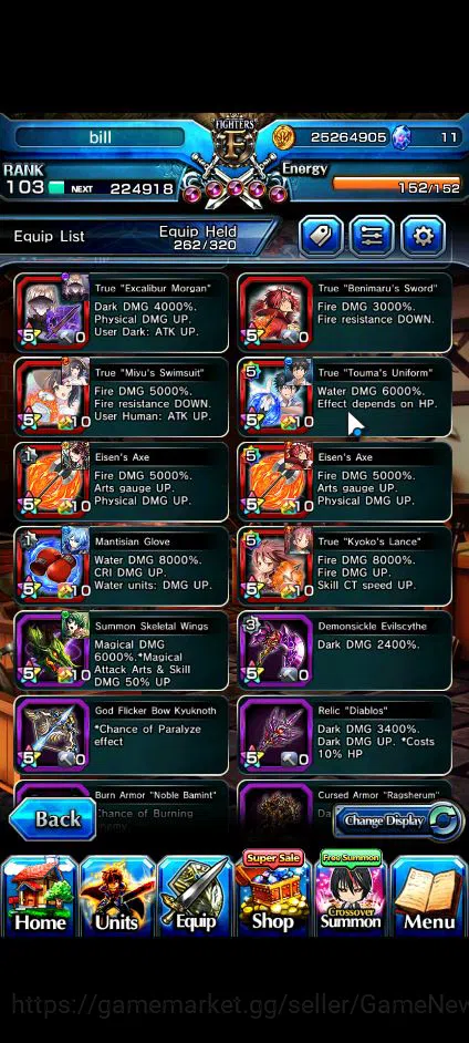 Grand Summoners Accounts Global|Rank 103|23 Ascend+11 TW|[S Miyu,Touma,LM I image 13