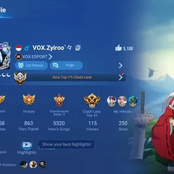 Honor of Kings Accounts Rare Skin Global|250 Skins|Precious:SunCe,Inuyasa|LNY26: DiRenjie,Dolia|8