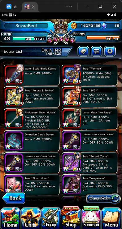 Grand Summoners Accounts Others GLOBAL|15 Ascend|Summer Miyu,Kirisame,DA Luahn,Islid PinacleSummer Luvia |check SS|GS093B 4