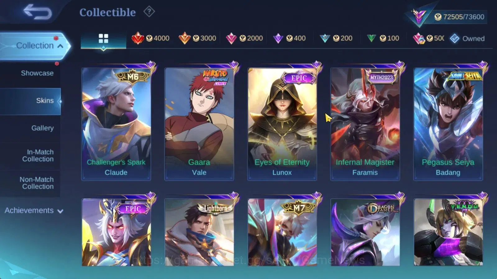 Mobile Legends: Bang Bang Accounts Hero 120|Skin 273|High Glory 54|Prime Claude,KOF K image 13