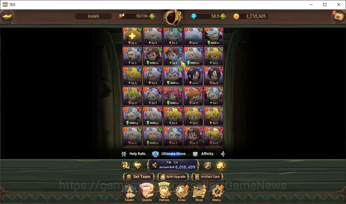 The Seven Deadly Sins: Grand Cross Accounts Asia |6 M CC|385 Dm|5 LR+4 UR+Many Collab|Roxy,Mil image 14