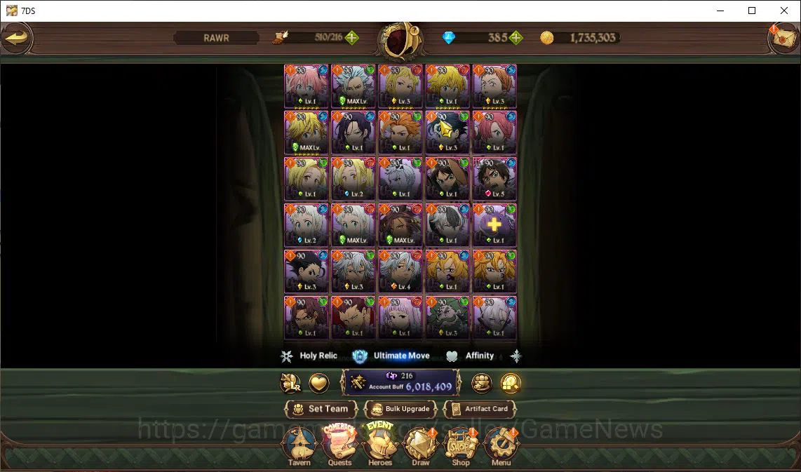 The Seven Deadly Sins: Grand Cross Accounts Asia |6 M CC|385 Dm|5 LR+4 UR+Many Collab|Roxy,Mil image 15