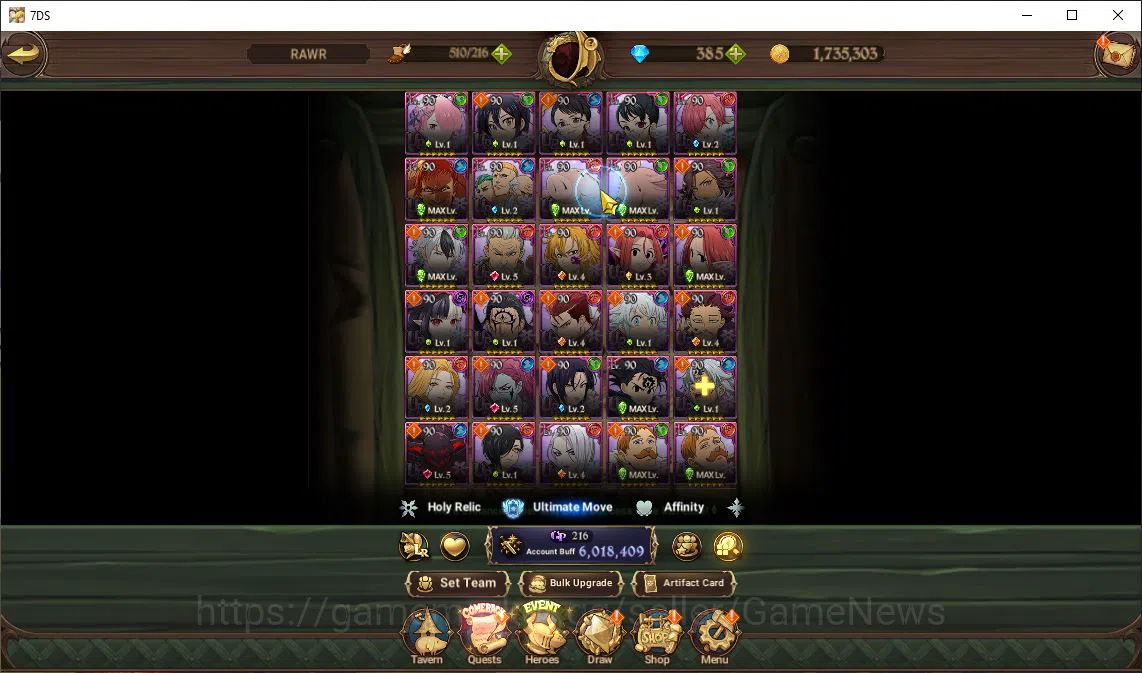 The Seven Deadly Sins: Grand Cross Accounts Asia |6 M CC|385 Dm|5 LR+4 UR+Many Collab|Roxy,Mil image 16