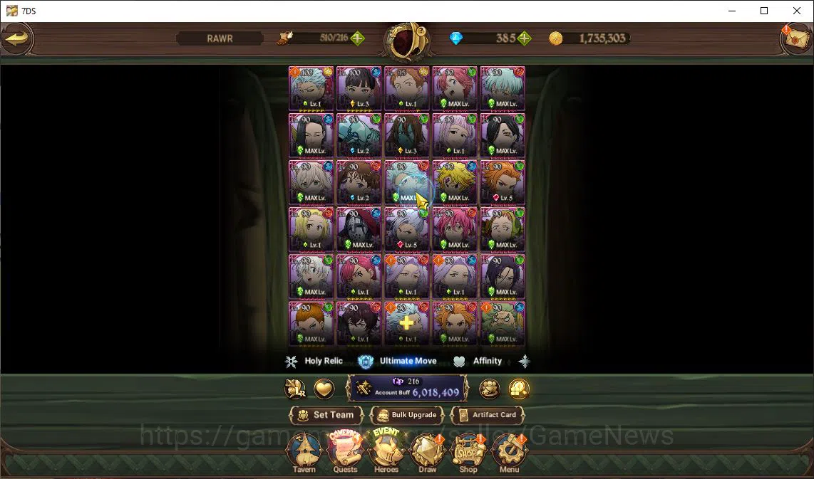 The Seven Deadly Sins: Grand Cross Accounts Asia |6 M CC|385 Dm|5 LR+4 UR+Many Collab|Roxy,Mil image 17