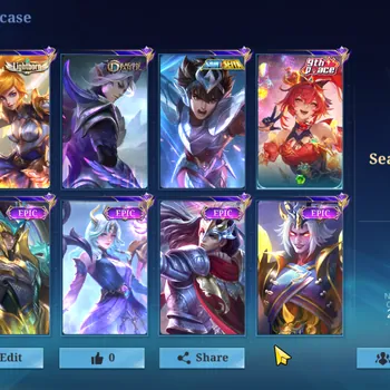 Mobile Legends: Bang Bang Accounts Smurf Hero 80|Skin 100|Fanny [LBorn & P.Ace],Badang Pegasus,Ling DTamer,[Lesley,Julian