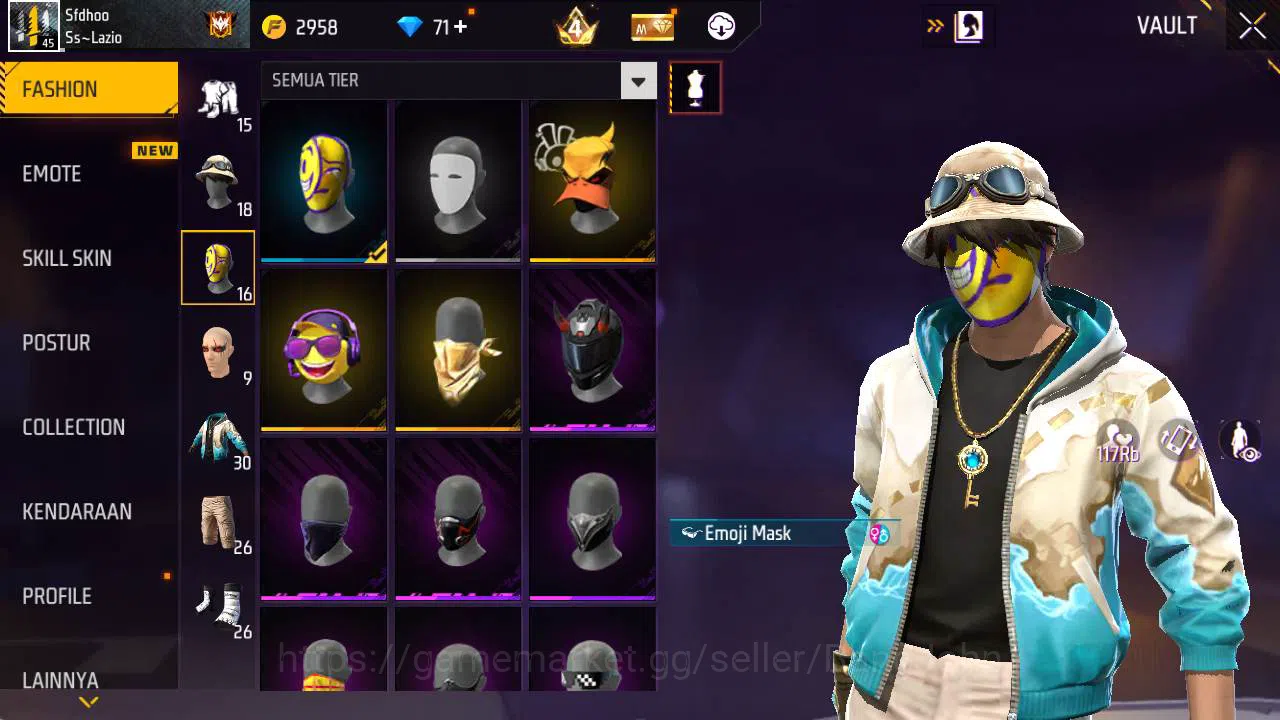 Free Fire Accounts Indonesia, Vault 30| Evo MP 5 Lvl 6, SG lumut, Bun image 10