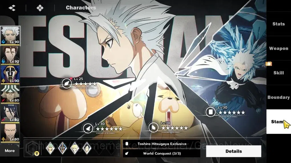 BLEACH: Soul Resonance Accounts NuverseSEA LV 66|10SSR [(ToshiroB1,IkkakuB1,Aizen, image 6