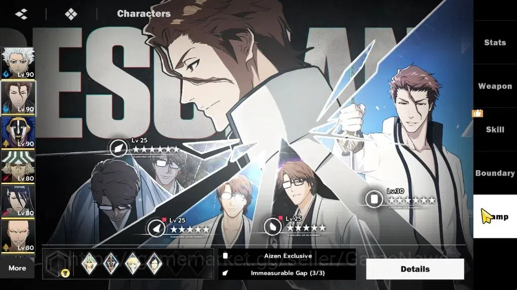 BLEACH: Soul Resonance Accounts NuverseSEA LV 66|10SSR [(ToshiroB1,IkkakuB1,Aizen, image 9