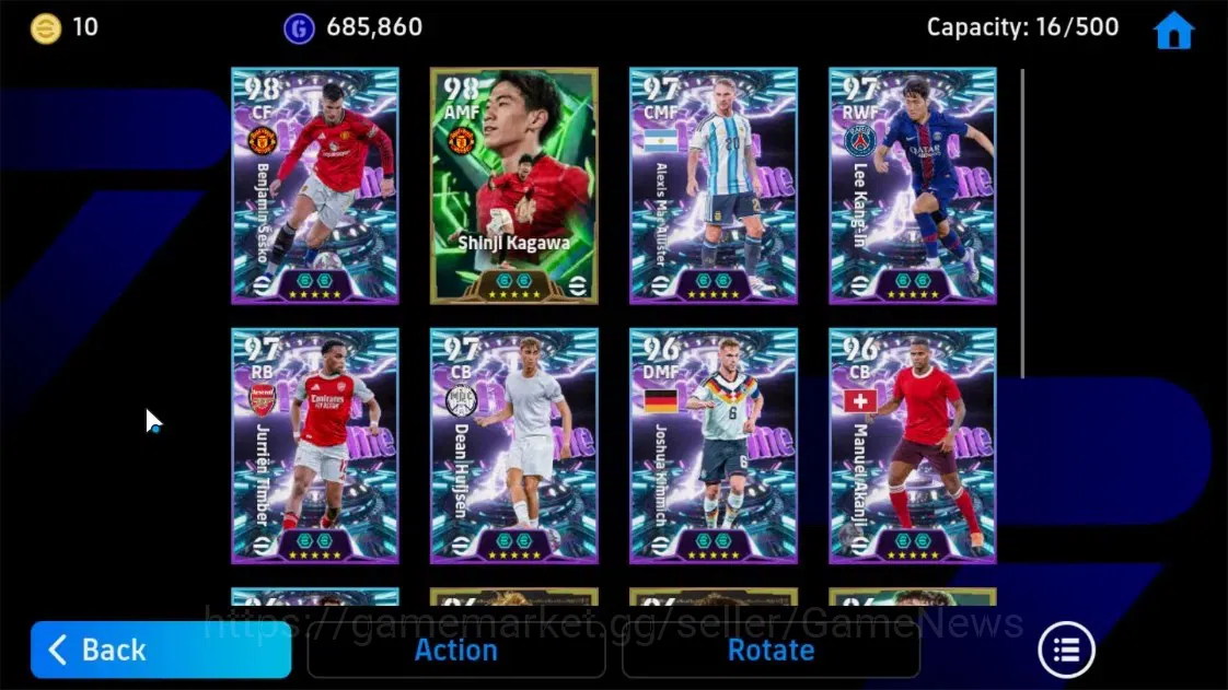 eFootball Accounts Android|Benjamin Sesko,Shinji Kagawa,Dirk Kuyt,Lee image 5