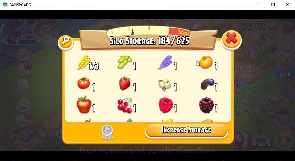 Hay Day Accounts Level 41 | Barn Storage 1050 + Silo Storage 625 | 202k Coins, 25 Diamonds |CN ON|Log Supercell ID|Take 7