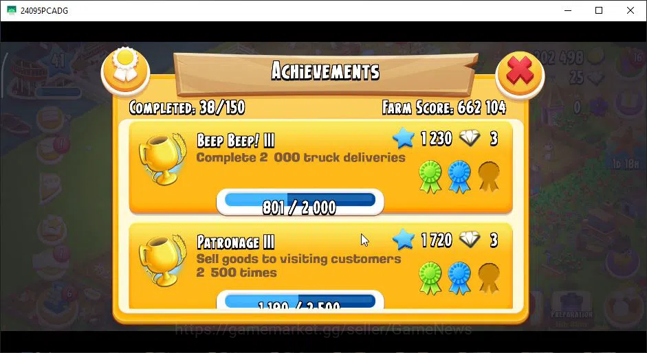 Hay Day Accounts Level 41 | Barn Storage 1050 + Silo Storage 625 | 202k Coins, 25 Diamonds |CN ON|Log Supercell ID|Take 9