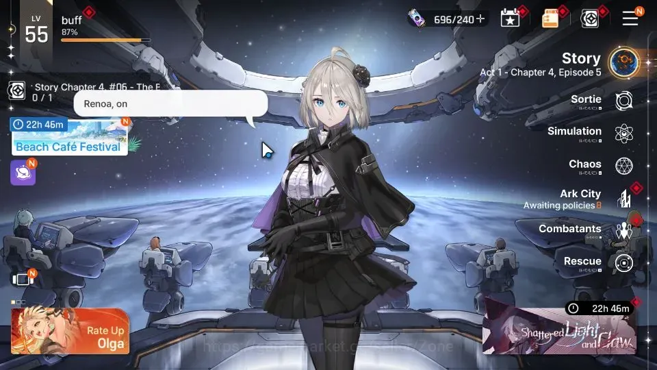 Chaos Zero Nightmare Accounts ASIA|Lv 55|9 SSR(ArabellaM6+Sign,OrleaM1,Tenebria,Hilde,Adelheid,Nine,Vero,Mei Lin,Renoa)|2 1