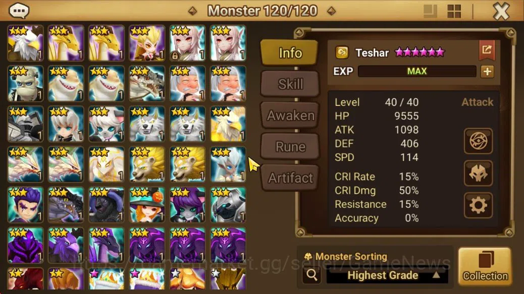 Summoners War: Sky Arena Accounts GLOBAL|Lv 25|Fresh Starter|1 NB5[Thesar]|Returning image 11