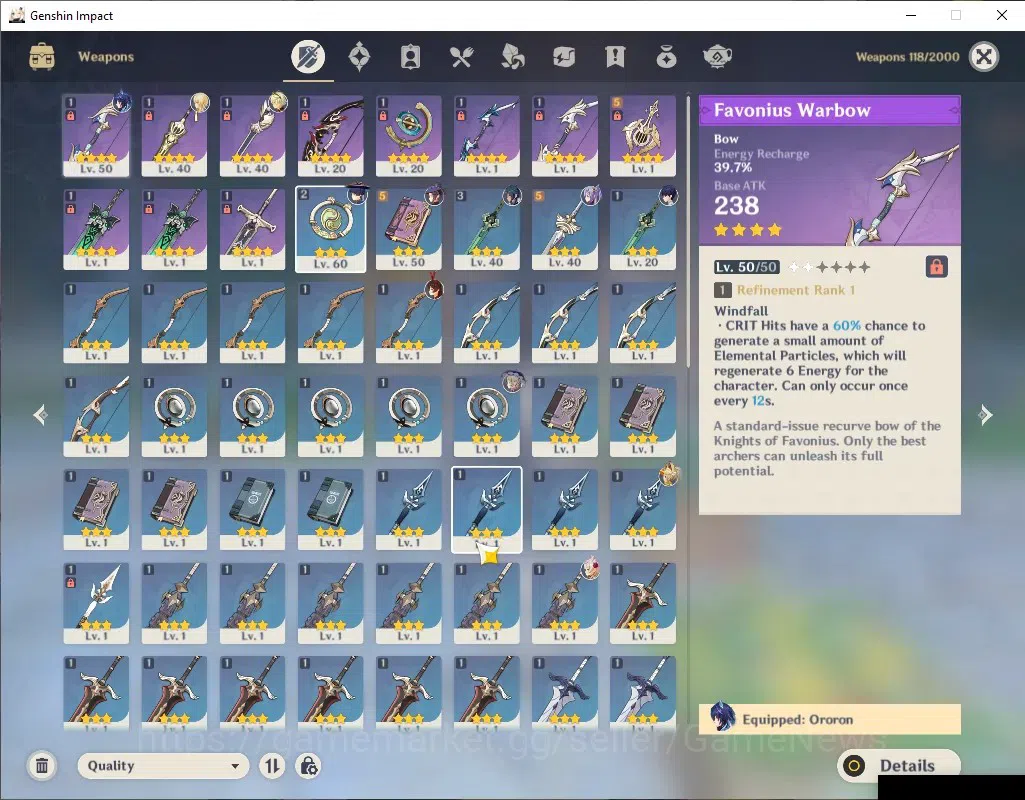 Genshin Impact Accounts ASIA|AR 36|BD Unset|2 Limited +4(*5Standart)|Mavui image 4