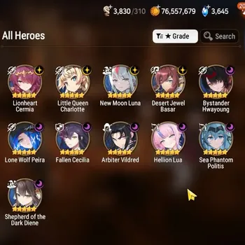 Epic Seven Accounts High-End GLOBAL Verif|NewEra|11 ML(Shepherd,NM Luna,AB Vildred,Etc)+Haru+Art,UP Politis,Fumyr,Etc|AUTO