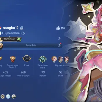 Honor of Kings Accounts Rare Skin Starter Hero 73 Skin 53: Cosmic Cravings (Erin, Dun, Alessio) Legend Butterfly, Many Epic