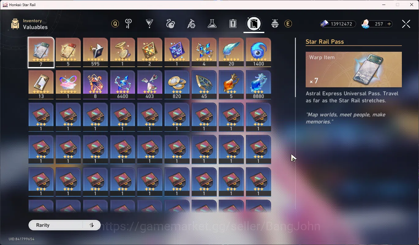 Honkai Star Rail Accounts ASIA | TL 65 | 6 Limit | 5 Golden Ticket  Cyrene E image 6