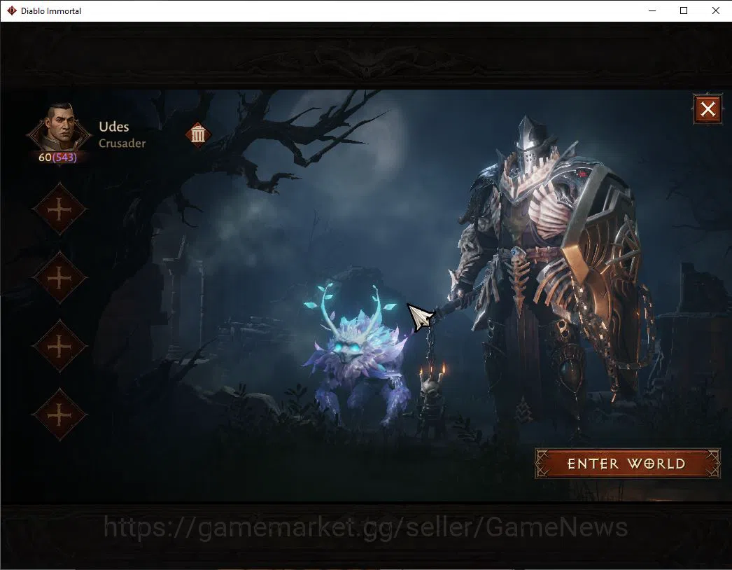 Diablo Immortal Starter SEA - Vasily|Lv60(543)|Crusader|33k CR|Reso 405|Pa image 1