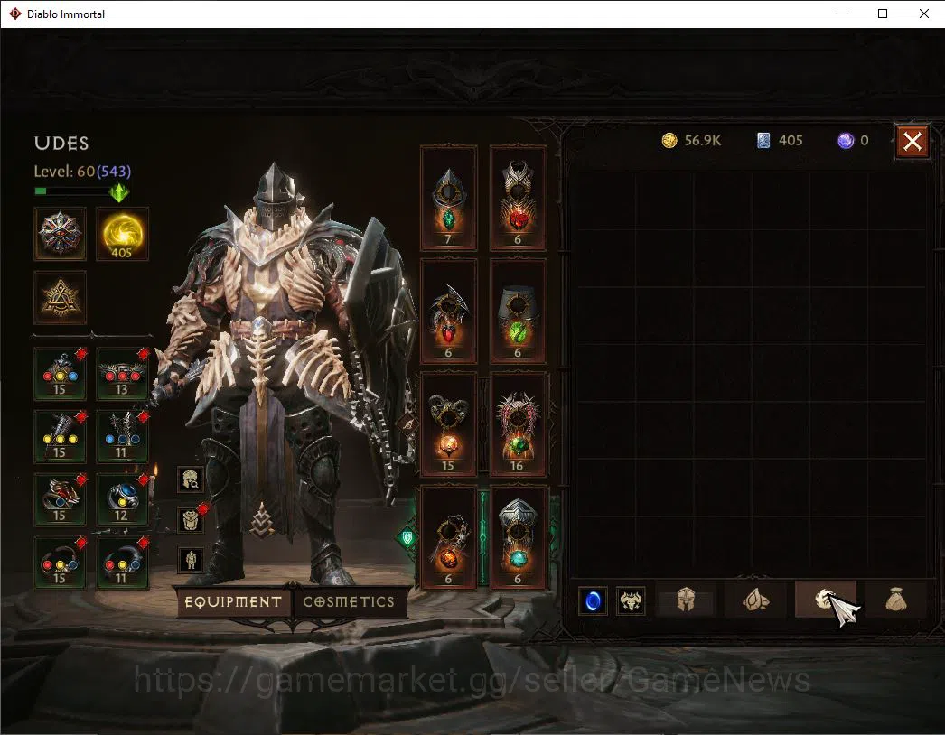 Diablo Immortal Accounts Starter SEA - Vasily|Lv60(543)|Crusader|33k CR|Reso 405|Paragon Maledictor|Inferno I|Hell Lv 6