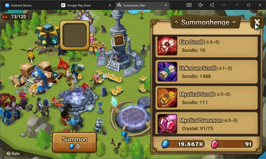 Summoners War: Sky Arena Accounts Starter GLOBAL | NB 5 TESHAR,Starter Gacha 115 12Y+160 11Y Scrool, 3 Legendary All 5