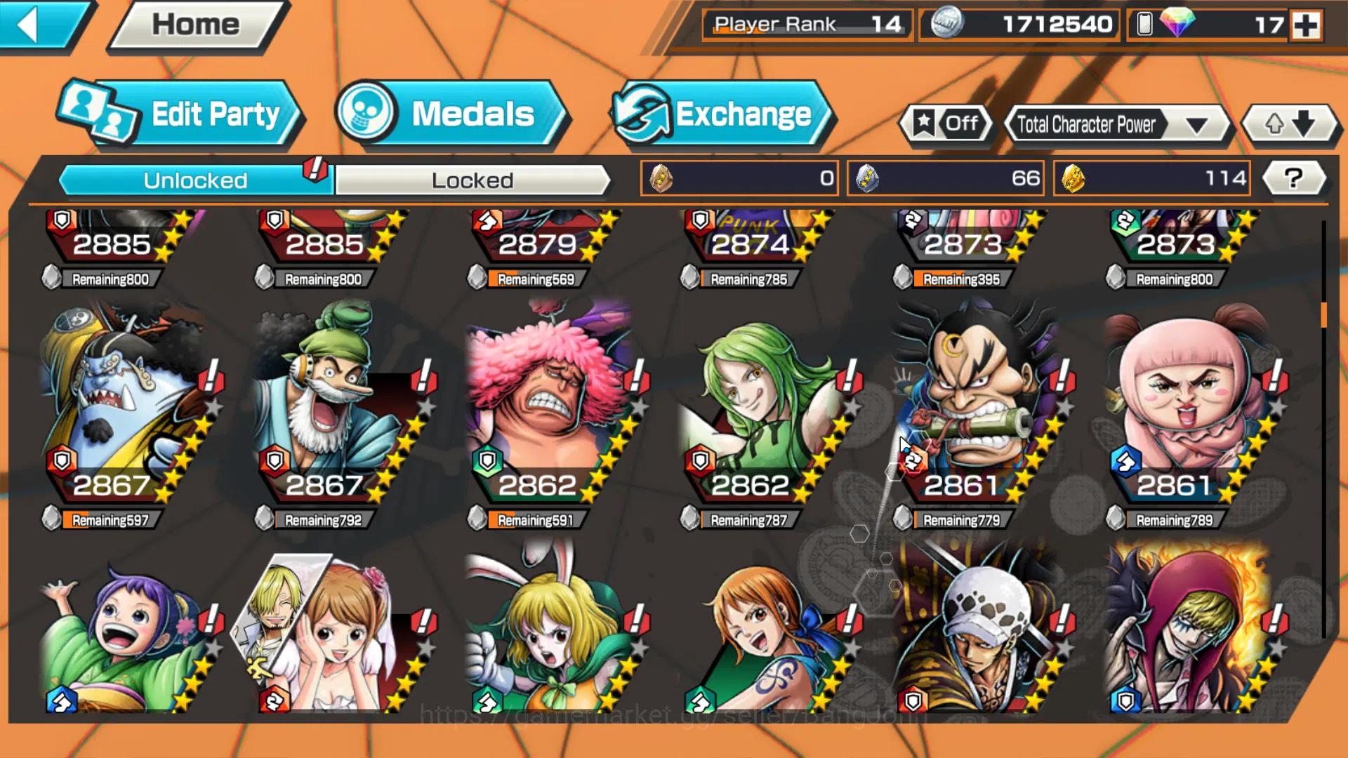 One Piece Bounty Rush Accounts Others GLOBAL|3 ex|5elders NUsjuro,Edward Newgate,Borsalino,etc|Take mail|check SS|OPBR185B 11
