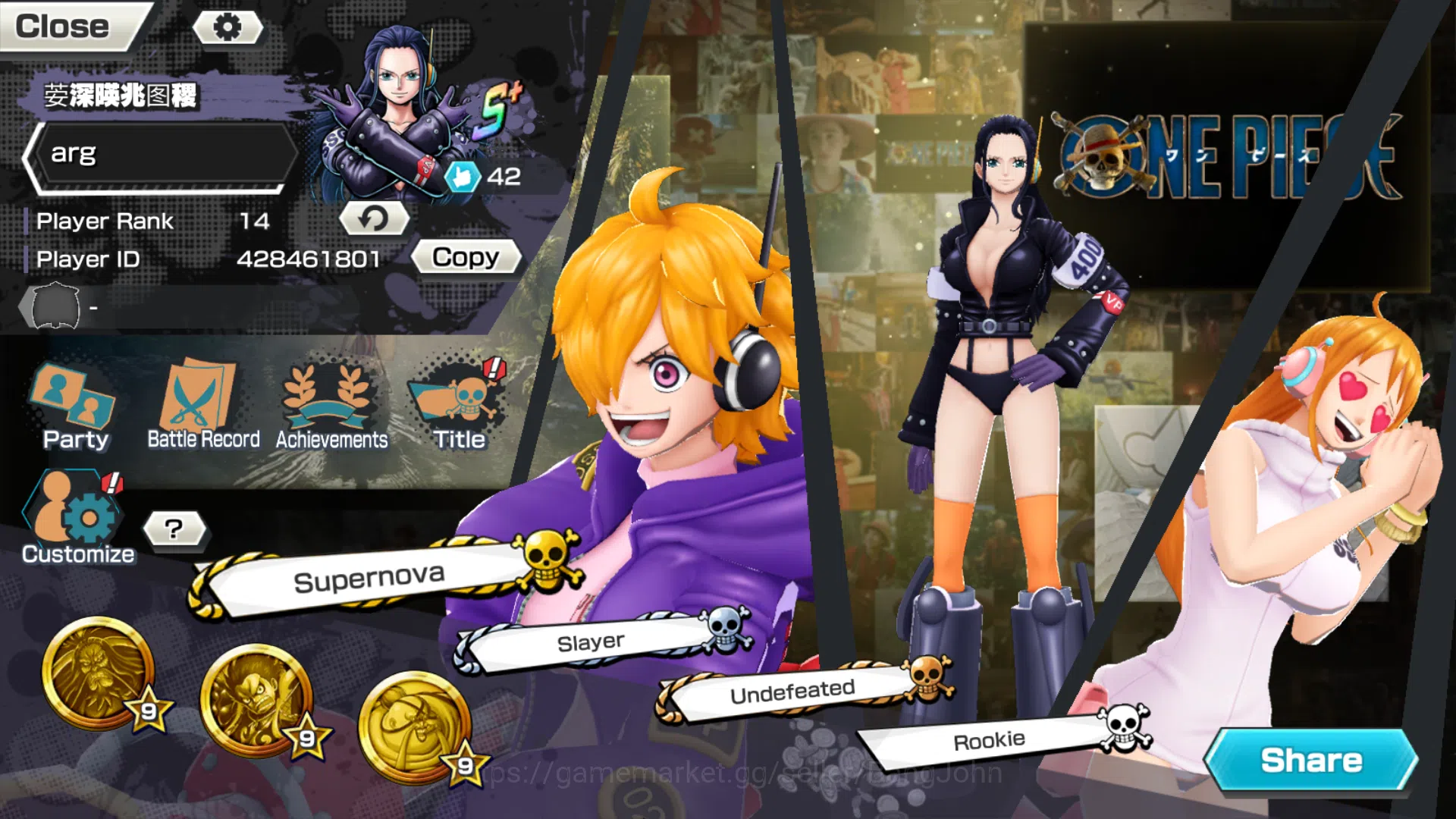 One Piece Bounty Rush Accounts Others GLOBAL|3 ex|5elders NUsjuro,Edward Newgate,Borsalino,etc|Take mail|check SS|OPBR185B 3