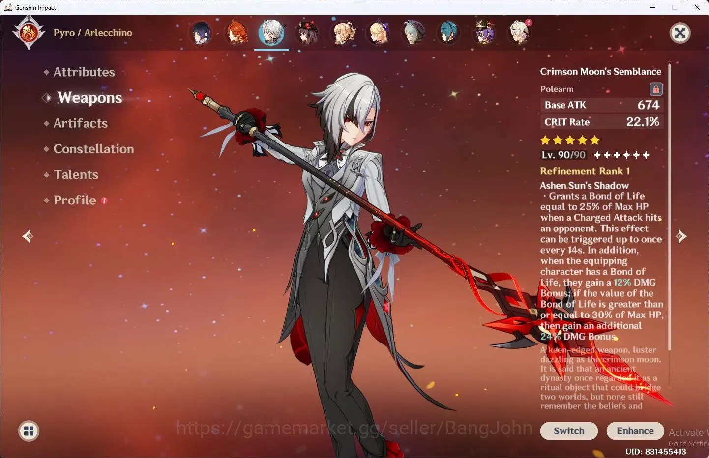 Genshin Impact Accounts ASIA | AR 60|19 Limit+6 Sign|ZibaiC1,GanyuC1,Hu Ta image 9
