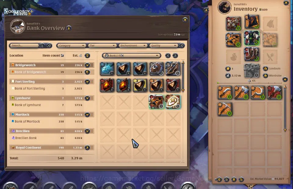 Albion Online Accounts ASIA | 25,7M Total Fame - 2,12M Silver|T8 Fiber Ha image 2