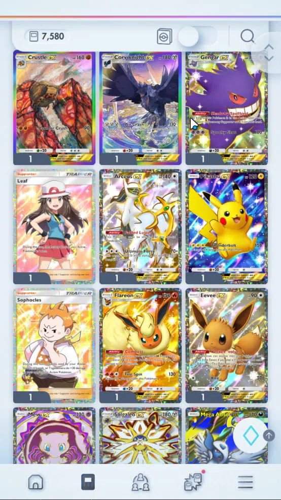 Pokémon TCG Pocket Accounts EN 7,5K Card|121EX|3Crown [Bombirdier,Mew,RCandy]3 image 5