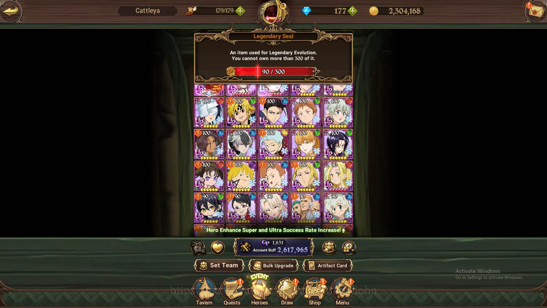 The Seven Deadly Sins: Grand Cross Accounts Others GLOBAL|2.6M CC|DM 177+LS 90|5 UR Meresca 3/6,Gowther 2